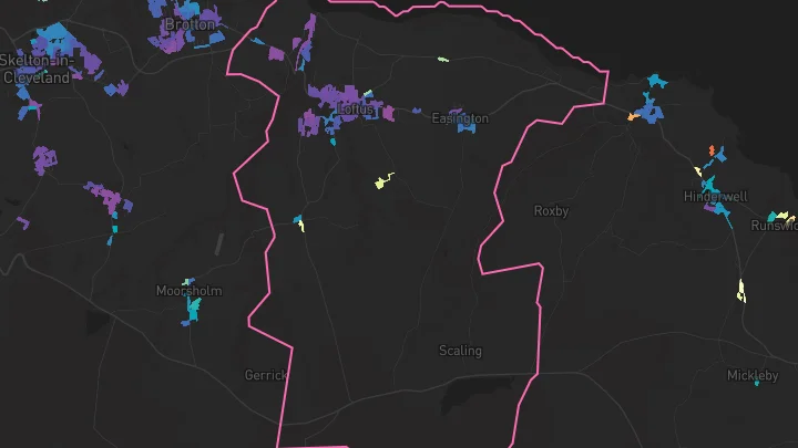 House price heatmap showing property values across Loftus