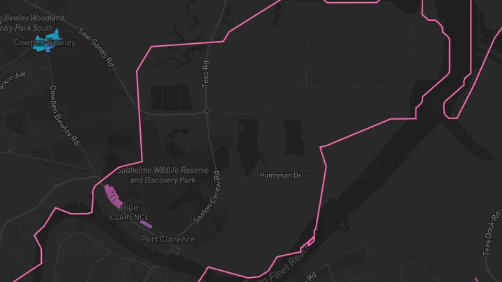 House price heatmap showing property values across Middlesbrough