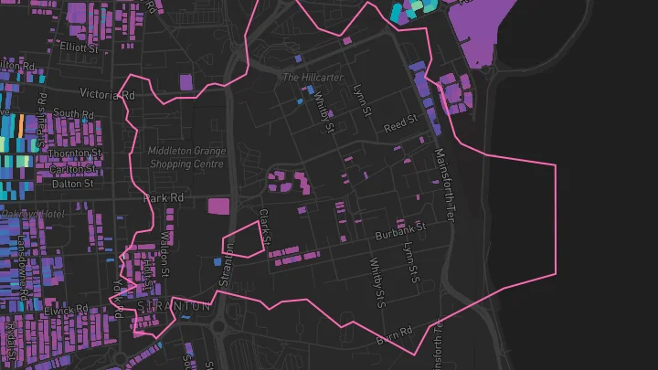 House price heatmap showing property values across Hartlepool