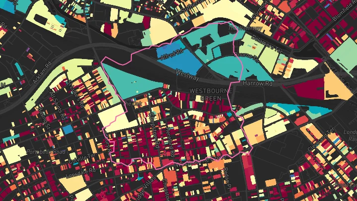 House price heatmap showing property values across Royal Oak