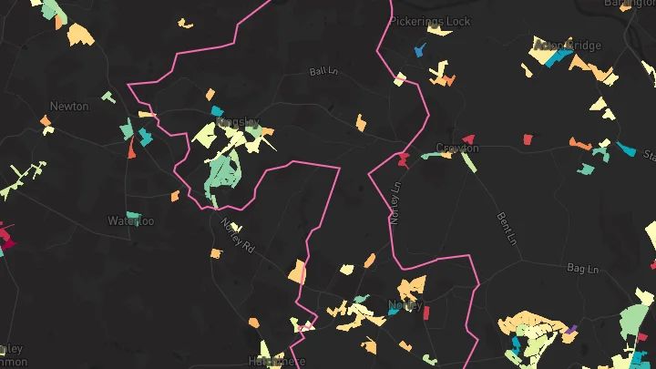 House price heatmap showing property values across Kingsley