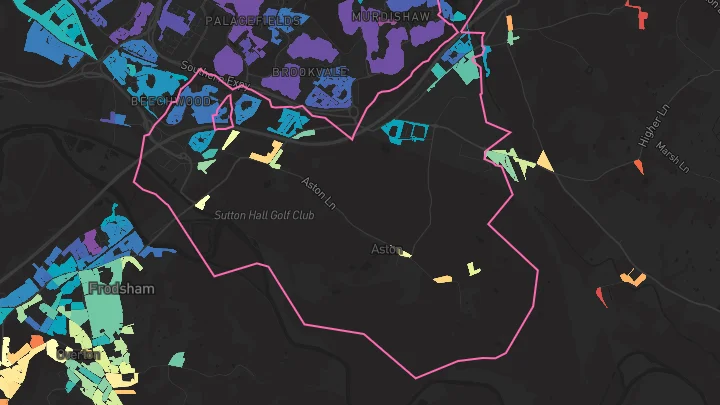 House price heatmap showing property values across Beechwood