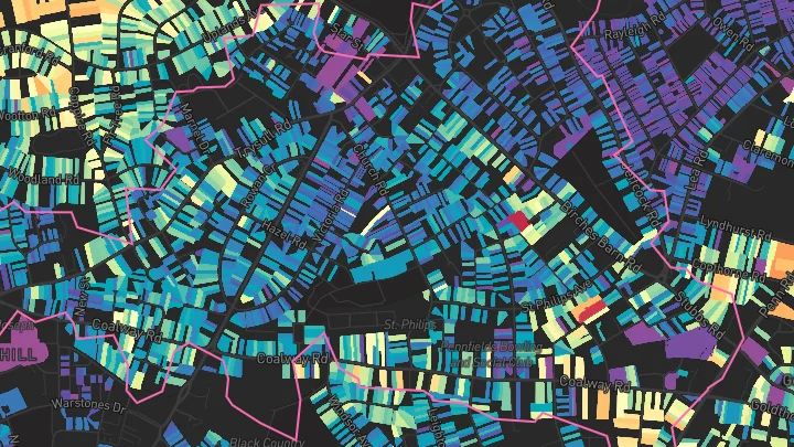 House price heatmap showing property values across Wolverhampton