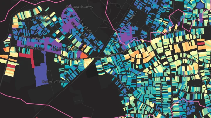 House price heatmap showing property values across Wolverhampton