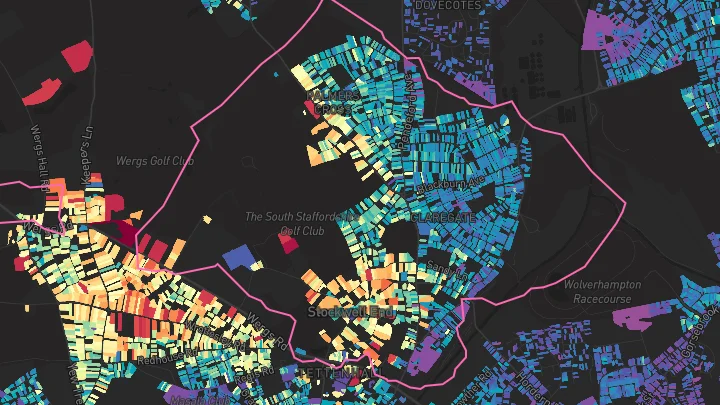 House price heatmap showing property values across Wolverhampton