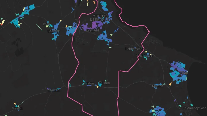 House price heatmap showing property values across Eastfield