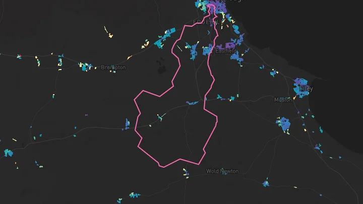 House price heatmap showing property values across Scarborough