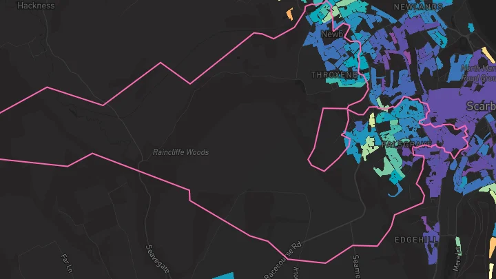 House price heatmap showing property values across Scarborough