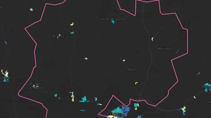 House price heatmap showing property values across Swinton