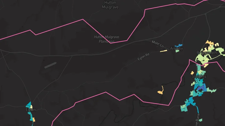 House price heatmap showing property values across Whitby