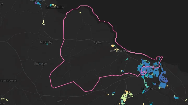 House price heatmap showing property values across Whitby