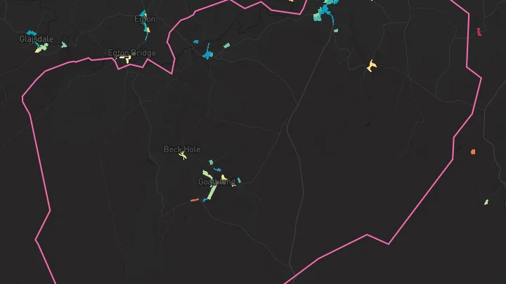 House price heatmap showing property values across Sleights