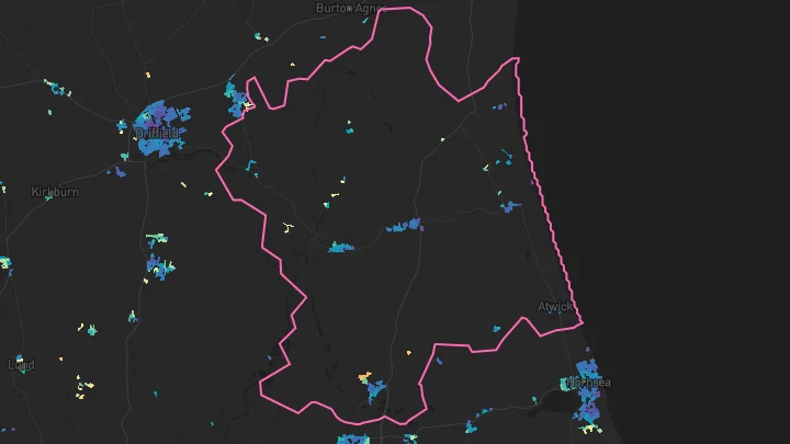 House price heatmap showing property values across Brandesburton