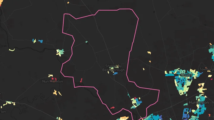 House price heatmap showing property values across Skelton