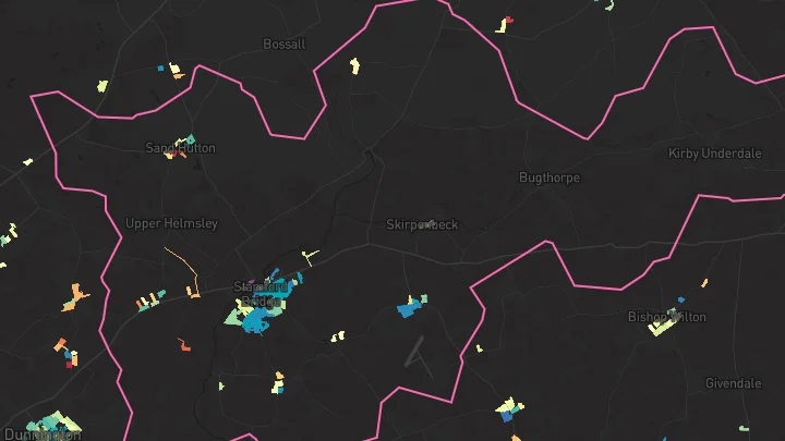 House price heatmap showing property values across Stamford Bridge