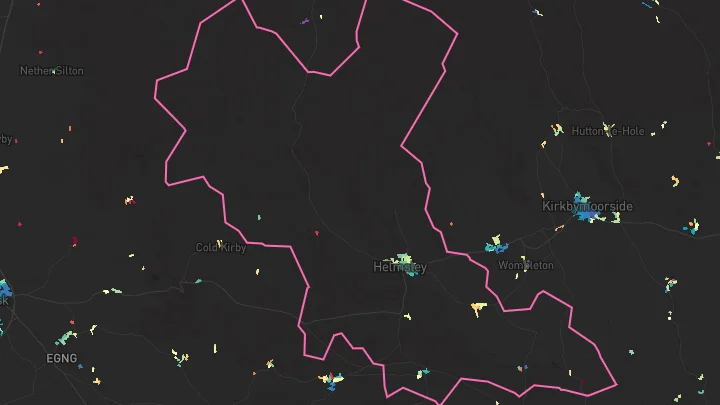 House price heatmap showing property values across Helmsley