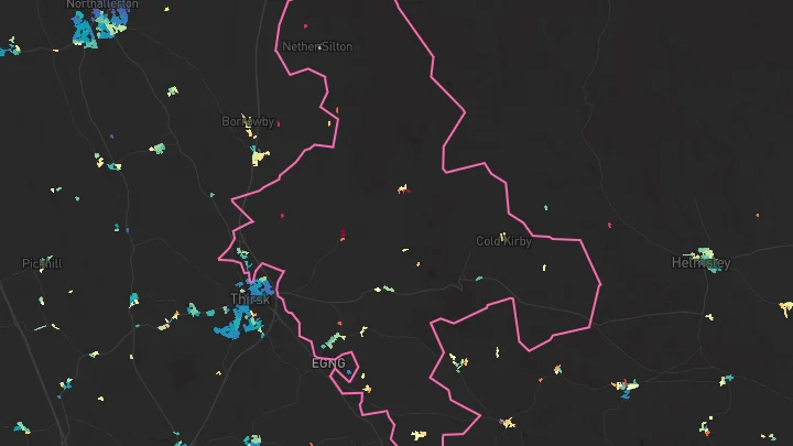 House price heatmap showing property values across Bagby