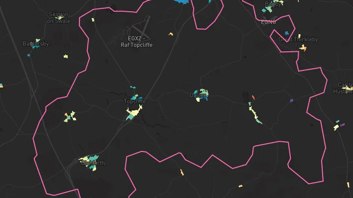 House price heatmap showing property values across Sowerby