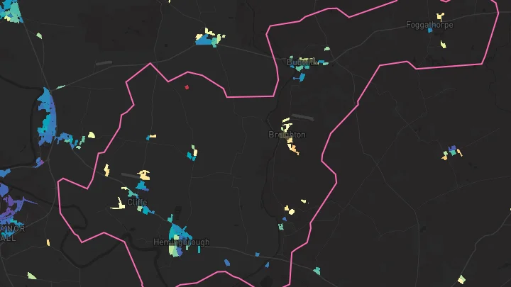House price heatmap showing property values across Hemingbrough